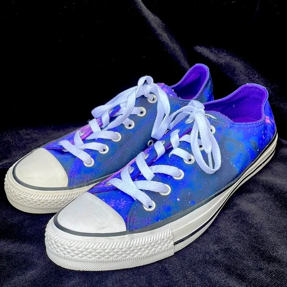 CONVERSE ALL STAR PURPLE CELESTIAL LOW TOP SNEAKERS - 9 - NIB ! 💜👟✨ - Picture 2 of 9
